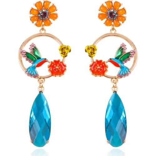 Stud Earring Jackets New Jewelry In 2019 Fashional Bird Sunflower Earrings For Women Animal Circle Engagement Gifts Bohemian