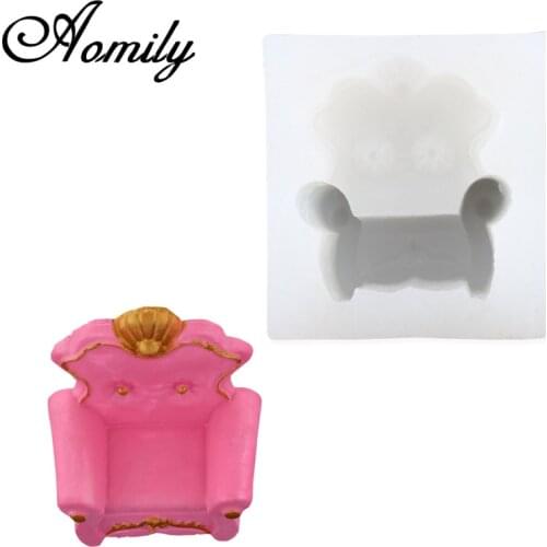 Aomily Sofa Shape Silicone Mold Cake Molds Fondant Cake Decorating Tools Pastry Chocolate Candy Jelly Baking Mold Home Kitchen