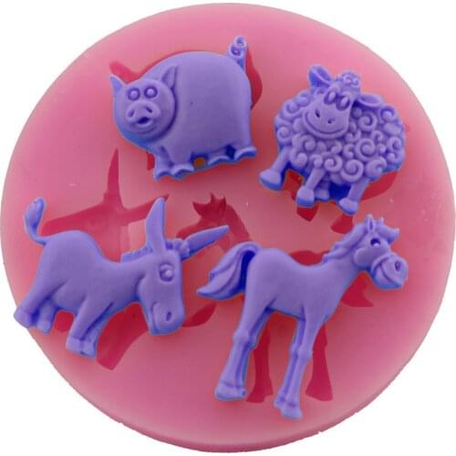 Sheep pig animal modeling silicone cake mold DIY silicone fondant baking tools Candy Chocolate Gumpaste Clay Mould