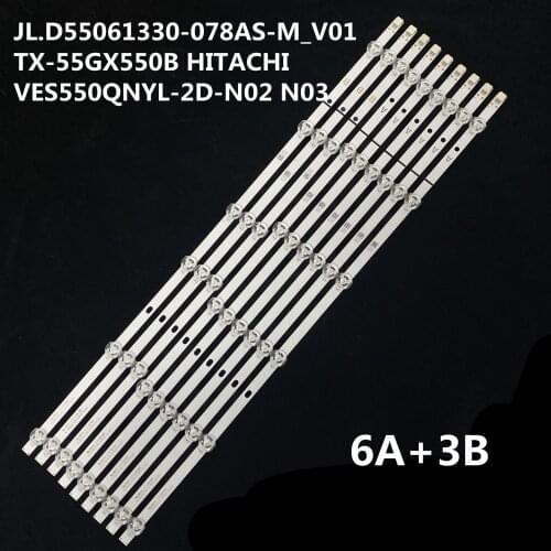 LED Backlight strip 6 lamp For 55'' TV JL.D55061330-078AS-M_V01 TX-55GX550B HITACHI 55HK25T74U VES550QNYL-2D-N02 N03