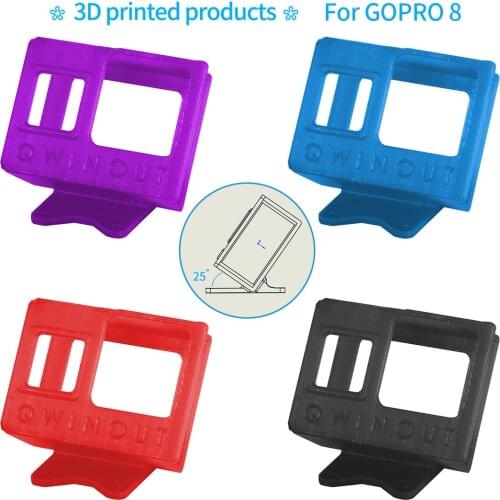 TPU Camera Mount 25 Degree 3D Printed Camera Holder 3D Printing Protective Cover for Gopro Hero 8 OWL260 Frame DIY RC Drone