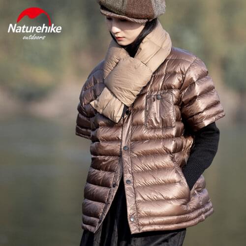 Naturehike Ultralight 155g Winter Jacket 95%Goose Down Keep Warm Short Sleeve Vest -10℃ Outdoor Waterproof Fashion Leisure Coat