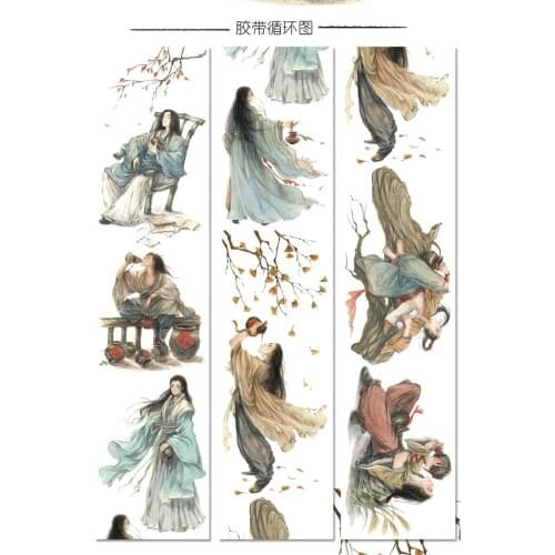 1 Loop Washi Tape Kawaii Drunk. Antique Wine Pet 60cm School Supplies