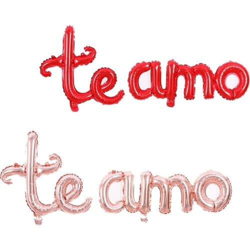 1 piece Valentines Day balloon Spanish aluminum foil balloon rose gold and silver Valentines Day proposal decoration gift