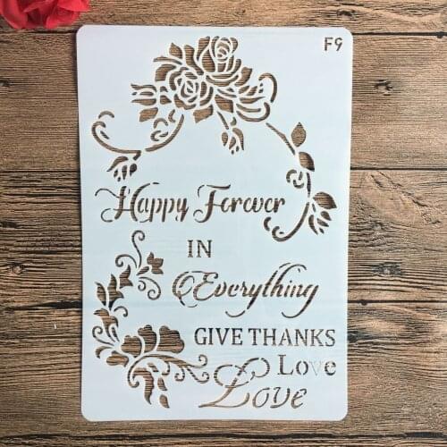 26*18cm letter Flowers Stencils DIY Craft Layering Stencils For Walls Painting Scrapbooking Stamping Stamp Album Decorative