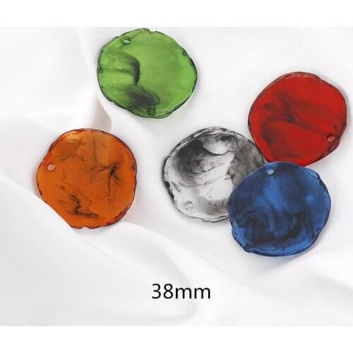 30pcs/lot translucent geometry irregular rounds shape resin beads diy jewelry earring/garment pendants accessory