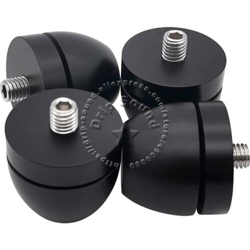 4pcs 30mm Speaker Shockproof Spike Amplifier Isolation Stand Feet Holder Adjustable Damping Nail#Black