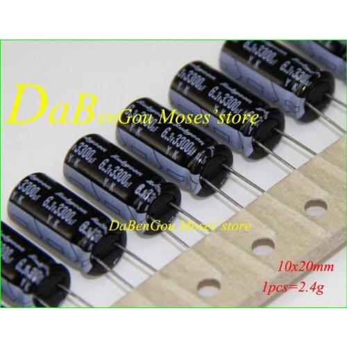 6.3v 3300uf 100% Japan Original New Audio Capacitance Electrolytic Capacitor Radial 10x20mm +/- 20