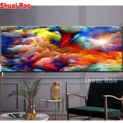 5d diy diamond painting Large Size Abstract red Clouds Diamond mosaic set 3 d diamond embroidery full square/round drill papers