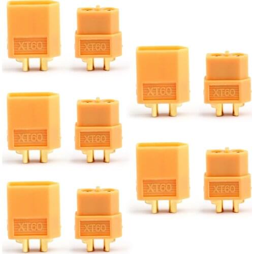 Areyourshop 5 Pairs XT60 Male Female Bullet XT-60 Connectors Plugs Converter For RC Lipo Battery
