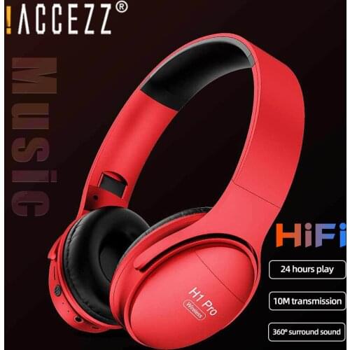 !ACCEZZ Wireless Headphones Bluetooth Foldable Stereo Surround Noise Cancelling Sport Headset 500mAh Support TF Card FM AUX Jack