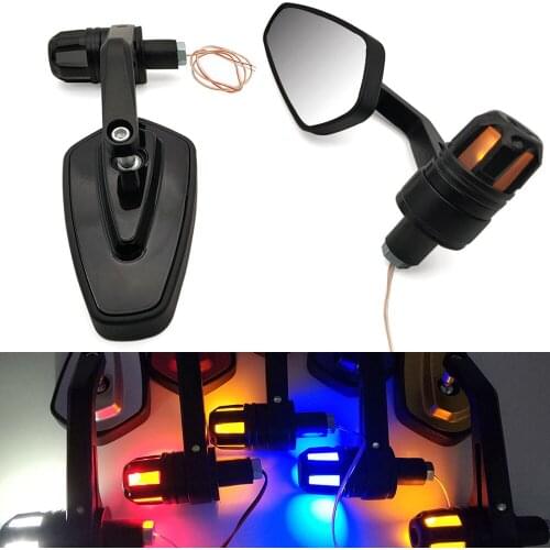 For Suzuk GSXR400 GSXS1000 VS800 VZ800 vz 800 DL1000 Motorcycle retrovisor Mirrors accessories With LED Turn signal Light
