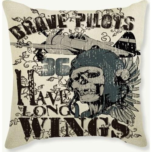 Skull Punk Printed Cotton Linen Cushion Cover Decorative Halloween Pillow Case Use For Home Car Sofa Throw Pillow Cover cojines