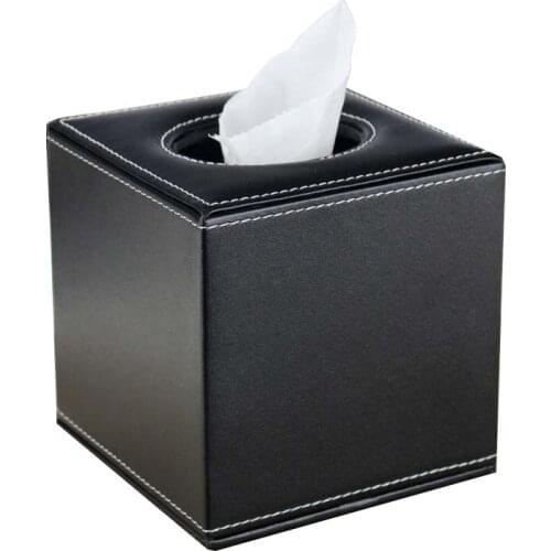 Quality Fashion Household PU Leather Square Tissue Box