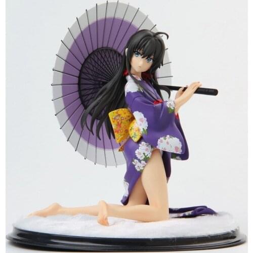 18CM Anime Sexy Girl Yukino Yukinoshita Kimono Ver. PVC Action Figure Anime Figure Collection Model Toys Doll Gift