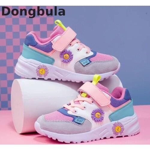 Fashion Girl Sneakers Kids Sport Shoes Breathable Mesh Students Running Children Shoes Autumn Girls Casual Light Toddler Shoes