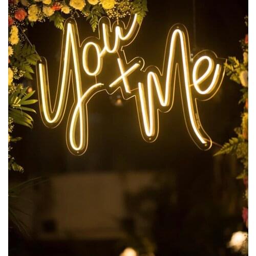 Neon signs can be customized, You + Me bedroom living room small lights custom neon LED custom color neon wall decoration indoor