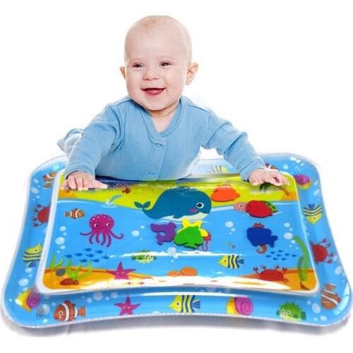 New childrens inflatable pat pad, baby pat pad, PVC ocean fish pad, parent-child interactive toy pat pad baby water toy