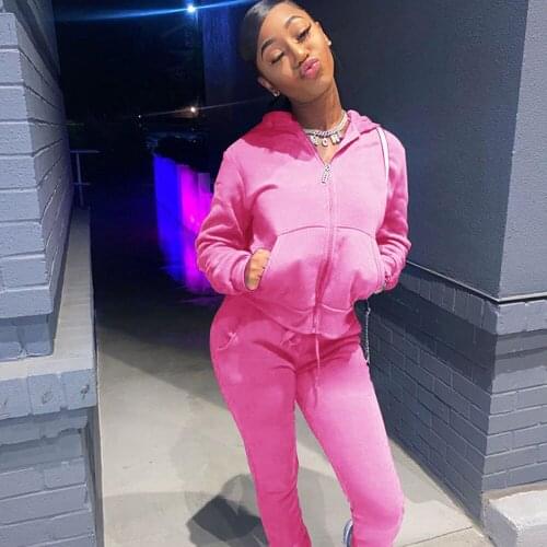 Autumn Winter Fitness Sports Casual Sweat Suits Women Tracksuit Two Piece Set Top and Pants Jogging Matching Sets Chandals Mujer