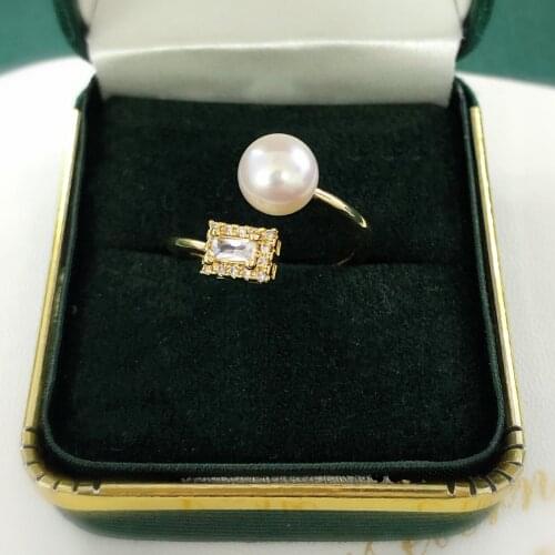 Popular Fashion Ring Base Mountings Findings Settings Adjustable Ring Jewelry Parts Fittings Accessories for Pearl Beads Stones