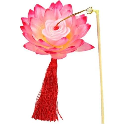 Portable Amazing Blossom Lotus Flower Light Lamp Party Glowing Lanterns For Mid-Autumn Festival Gift Dancing Props