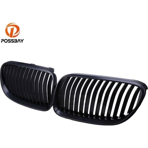 POSSBAY 1Pair ABS Black Front Grill Kindly Grille For BMW 3-Series E92 E93 Cabrio 2010/2011/2012/2013 Facelift Car Racing Grille