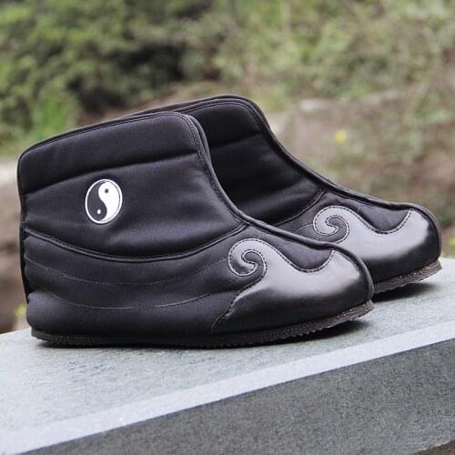 Manual Winter Boots Rubber Soles Taoist Shoes Chinese Traditions Footwear Tai Chi Shoes Kung Fu Wushu Shoes