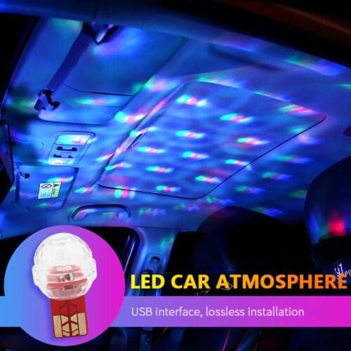 Decoration Car Interior Ambient Light Car Mini USB LED Atmosphere Light Colorful Vehicle Styling Accessories