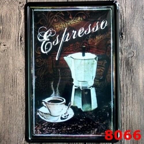 Vintage Tin Sign Wall Decor Retro Metal Art Bar Pub Poster Coffee Espresso 20x30CM(Visit Our Store, More Products!!!)