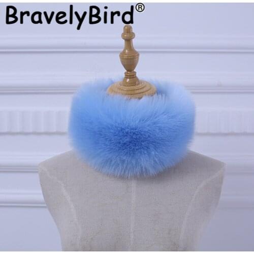 Faux Fox Fur Collar Neck Warmer Super Fluffy Fur Scarf Muffler Loop Women Men Winter Warm Neck Ring Thick Students Neck Wraps
