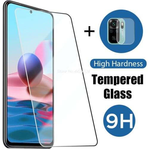 2In1 Camera Lens for Xiaomi Redmi 10X 9i 9A 9C 4G 5G Screen Protector on Redmi Note 10 10s 9 9s 5G Pro Max Protective Film Glass