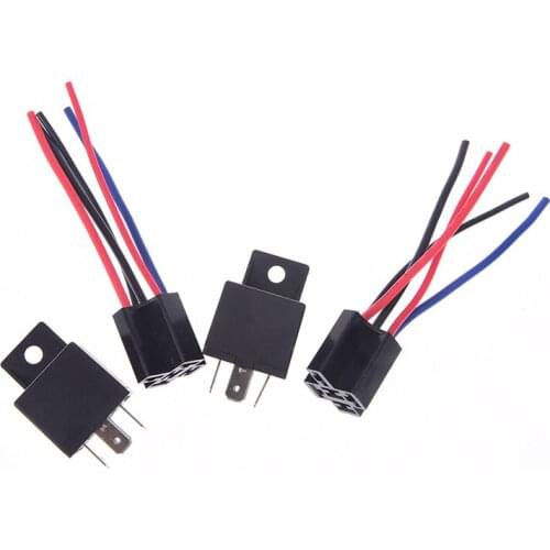 1Set DC 12V/24V 40A AMP Relay & Socket SPDT 5 Pin 5 Wire YCL-12V-C JD1914 For Auto Car Truck Accessories