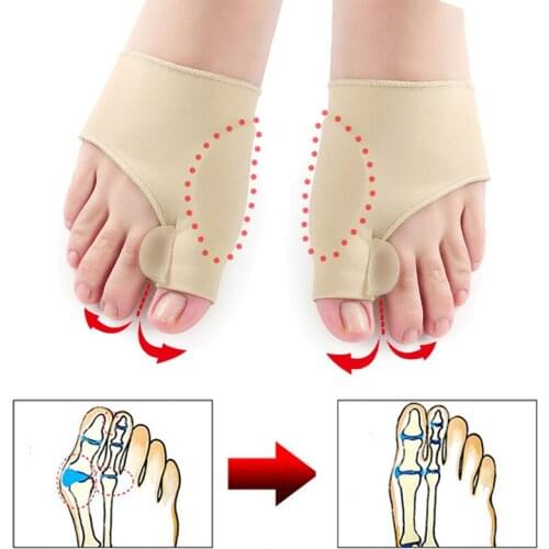 1Pair Hallux Valgus Braces Big Toe Orthopedic Correction Socks Toes Separator Feet Care Pain Protect Relieve Bone Thumb Sleeve