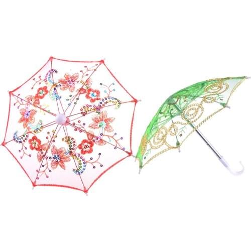 1pcs BJD Doll Accessories Umbrella For 16 Inch And 18 Inch Doll Toys For Girls Christmas Gift Kids Toys Color Randomly