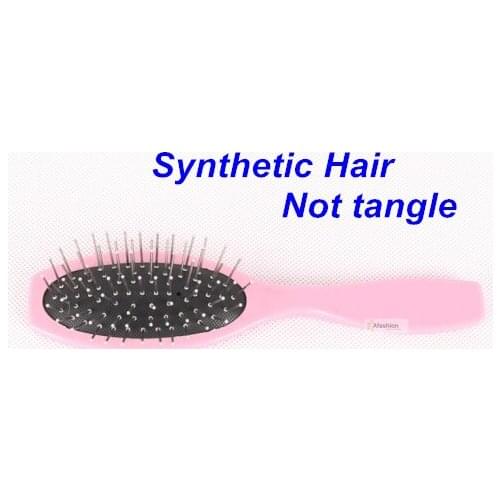 1pc Prevent static hair brush for synthetic hair not tangle clip extension wig pink comb styling tools