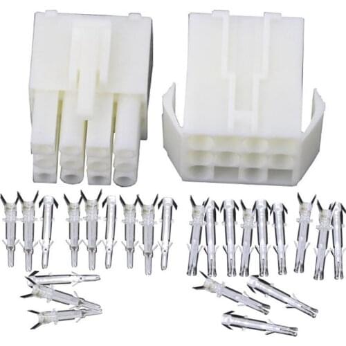 100 Sets EL4.5-12P Small tamiya Electronic connector 4.5mm spacing EL-4.5 12P Multipole Connectors Male and Femal Plug+terminals