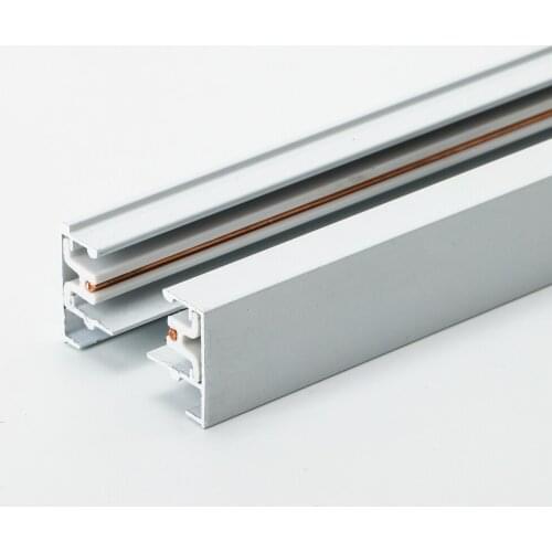 150cm 200cm 2-Wire LED Track Rail for Single Circuit Track Spot Light Outside Aluminum Body Inside PVC Insulation