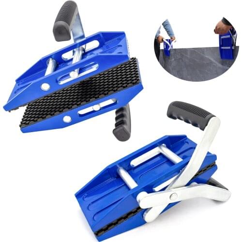 2 Pack Double Handed Carrying Clamps Lifing Lifter Tools for Granite Stone Quartz Worktops Slabs Marble with Rubber-lined
