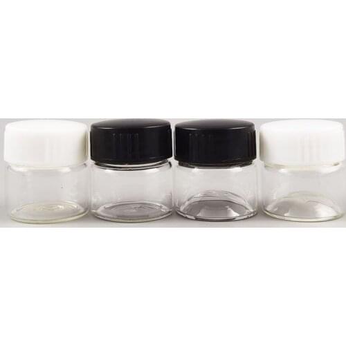 300 x 5g Small Travel glass cream jar with plastic lids 5cc mini glass cosmetic packaging Containers Mini glass jar Make Up Pot