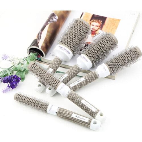 5 Sizes Ceramic Ionic Round Comb Barber Hair Dressing Salon Styling Brush Barrel