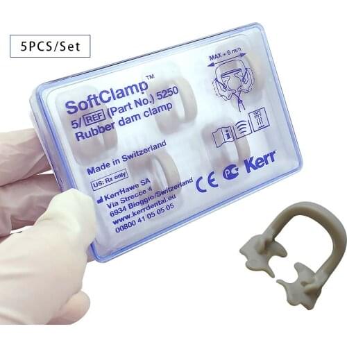 5pcs/box Rubber Dam Sundries Molar Teeth Polymer Dental Kerr Soft Clamp Universal