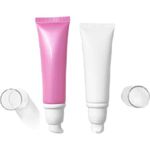 50g 50ml BB Cream Squeeze Bottle PE Refillable Cosmetic Container Empty Pink White Emulsion Pump Airless Soft Tube 25 pcs/lot