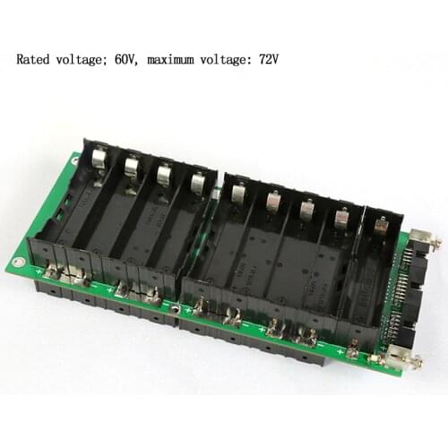 60V battery box 18650 series battery high power 17 string free welding mobile charging treasure battery protection board 17S