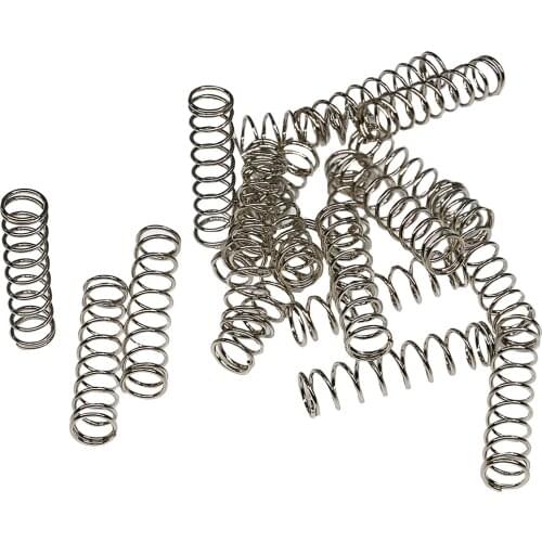 Musiclily Basic 5x21mm Metal Tele Style Bridge Pickup Mounting Springs, Nickel (Set of 20)