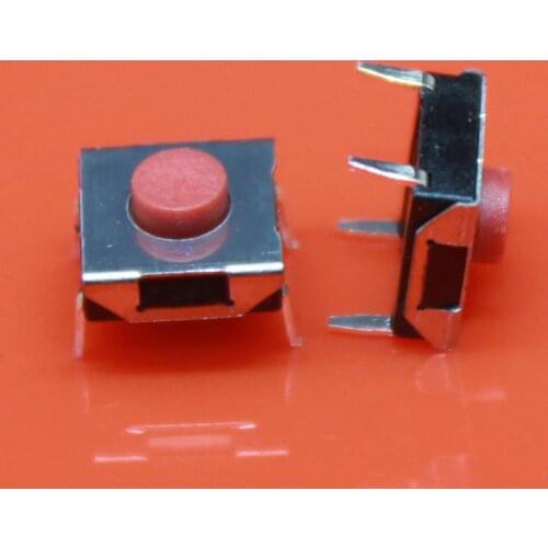 Cltgxdd 5PCS 6x6x3.1 Touch Switch Vertical Red Button DIP 4 Pin Waterproof 6*6 *3.1MM Push Button Switch