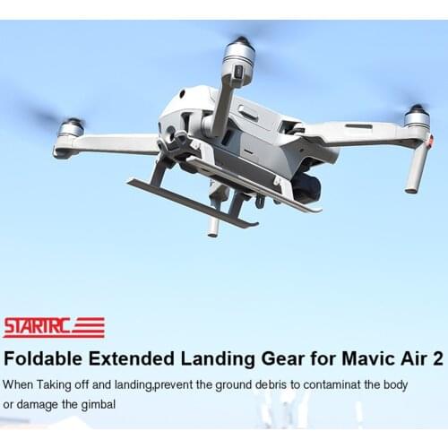DJI Mavic Air 2 Landing Gear Foldable Landing Skid Protection Kit Extended Expansion For DJI Mavic Air 2 Drone Accessories