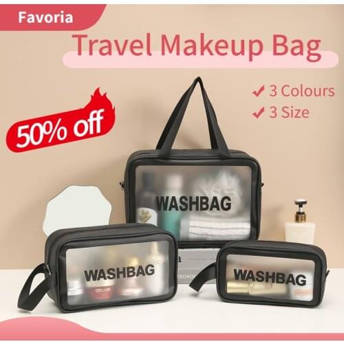 Home Travel Transparent Makeup Bag Toiletries Bag Bath Supplies Storage Bag Waterproof Travel Cosmetic Bag Wash Beauty Kit