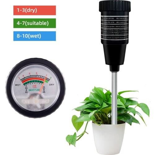 Soil pH & Moisture Tester Meter with 295mm Long Electrode Probe Waterproof Soil Tester Kit Tools for Garden Plants Flower