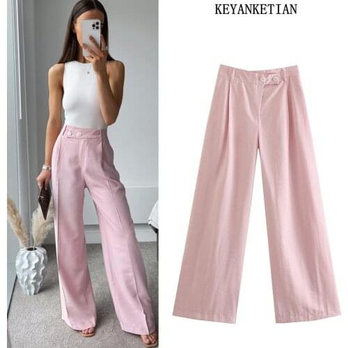 KEYANKETIAN Women's Wide Trousers