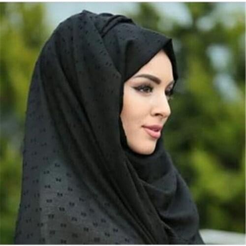 90*180cm muslim cotton hijab scarf islamic flocking headscarf arab head wraps and shawls foulard femme musulman clothing